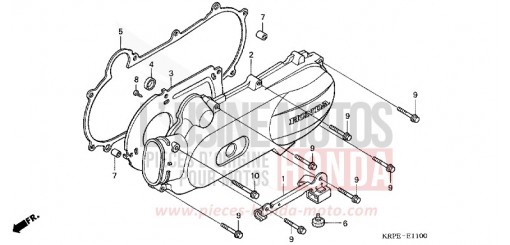 LEFT CRANKCASE COVER SCV100F5 de 2005